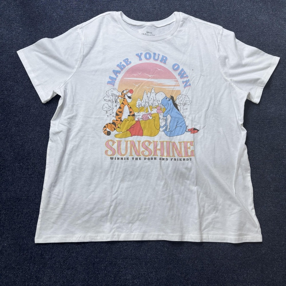 Disney Winnie The Pooh Shirt Mens 3XL White Make Your Own Sunshine Tee T-Shirt
